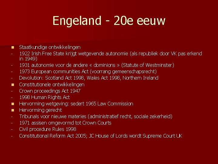 Engeland - 20 e eeuw n n - Staatkundige ontwikkelingen 1922 Irish Free State