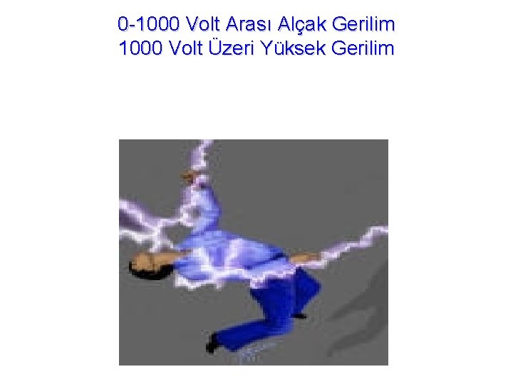 0 -1000 Volt Arası Alçak Gerilim 1000 Volt Üzeri Yüksek Gerilim 