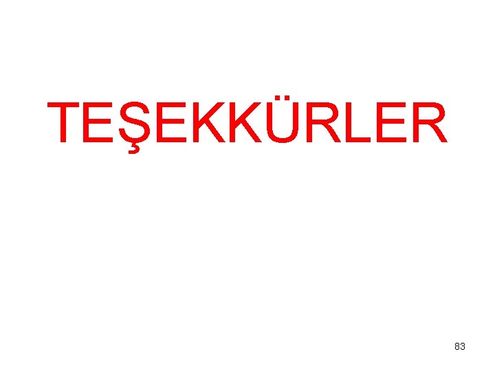 TEŞEKKÜRLER 83 