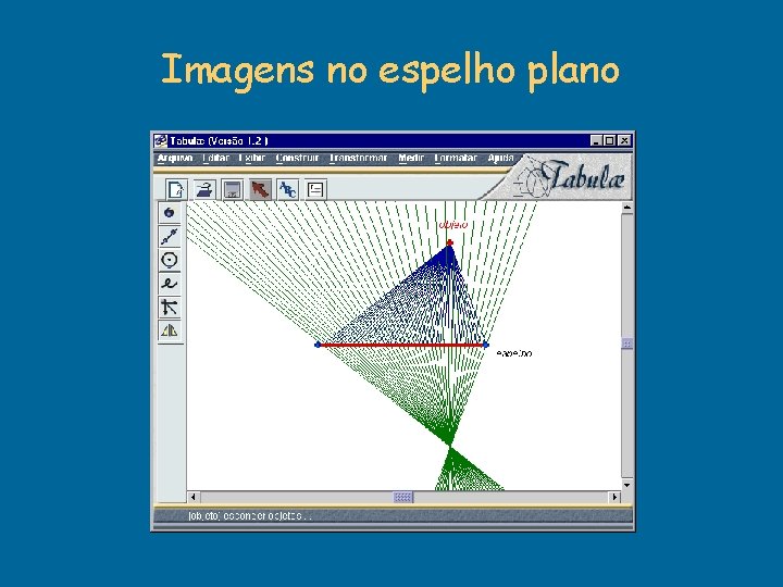 Imagens no espelho plano Imagens no espelho plano
