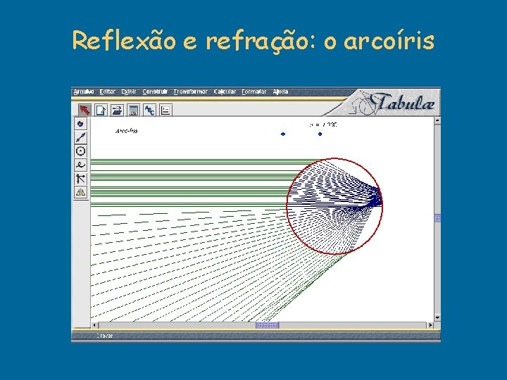 Reflexão e refração: o arcoíris Reflexão e refração: o arcoíris
