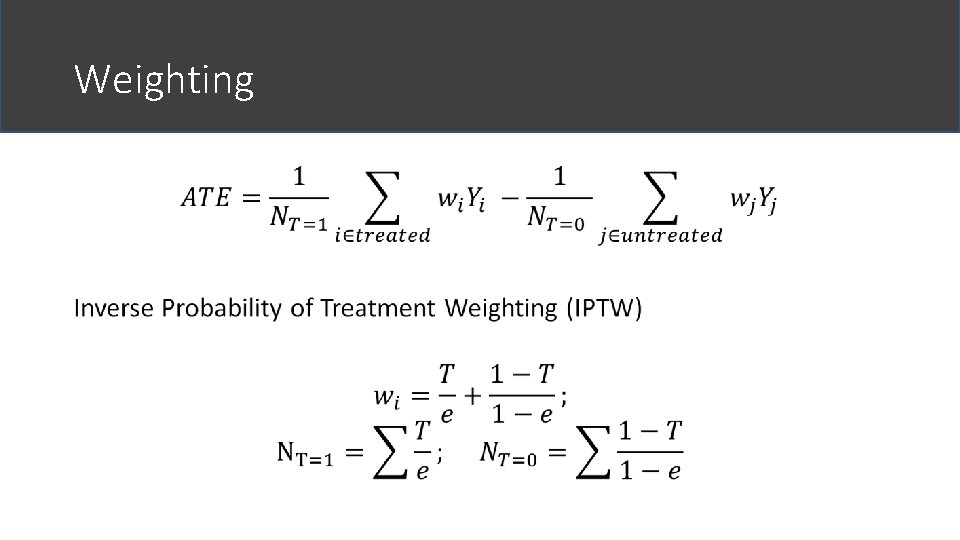 Weighting • 