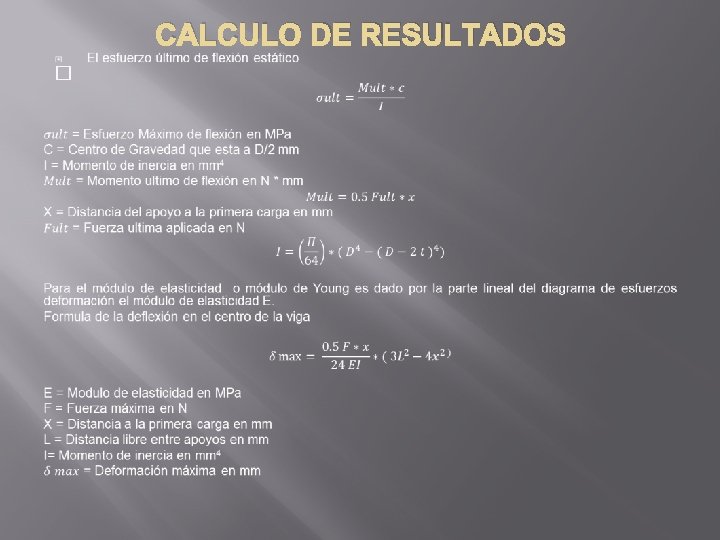 CALCULO DE RESULTADOS � 