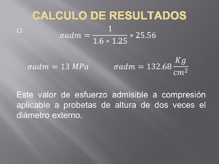 CALCULO DE RESULTADOS � 