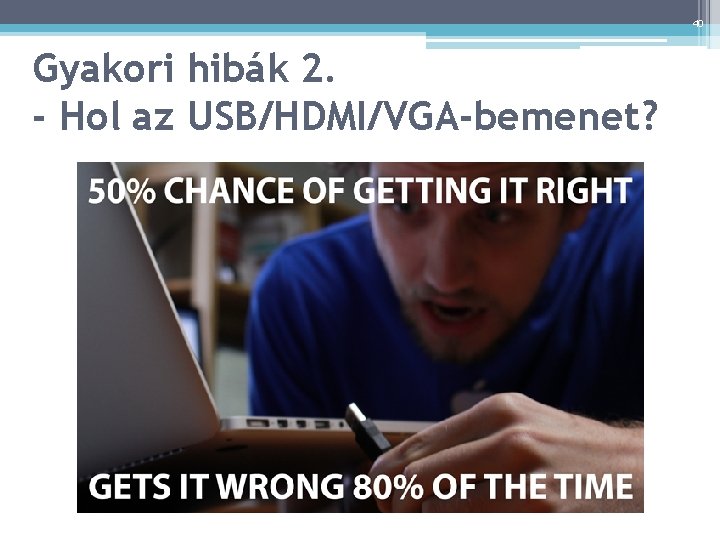 40 Gyakori hibák 2. - Hol az USB/HDMI/VGA-bemenet? 