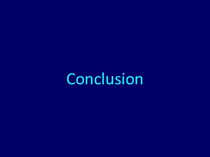 Conclusion 