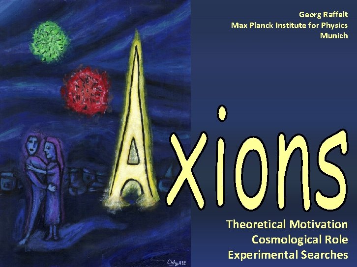 Axions Georg Raffelt, MPI Physics, Munich Georg Raffelt Max Planck Institute for Physics Munich