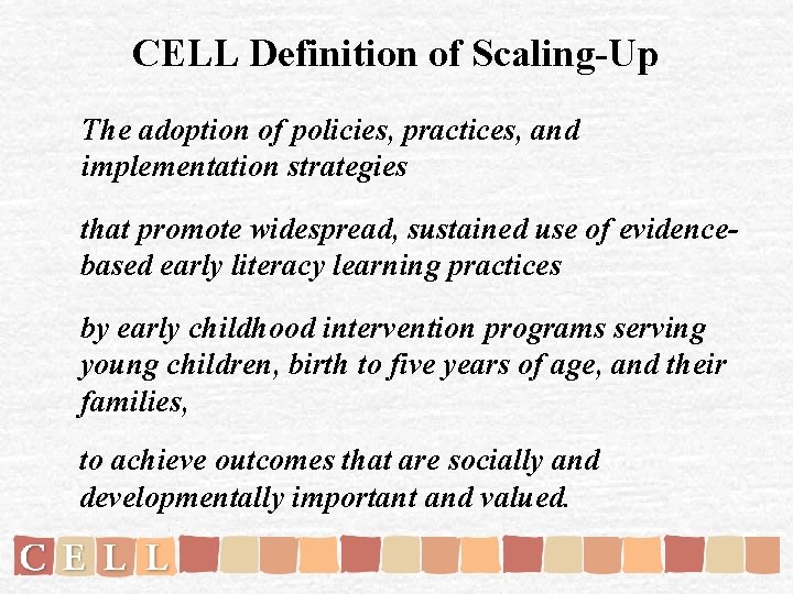 Scalingup Early Childhood Intervention Literacy Learning Practices Maurice