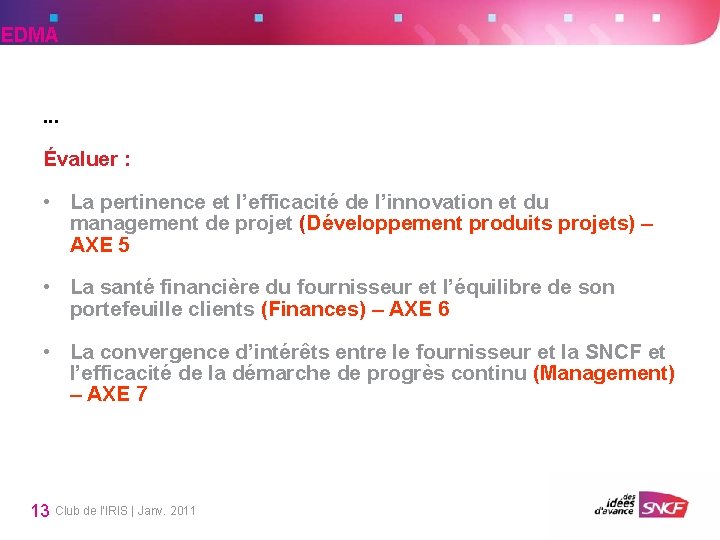 EDMA . . . Évaluer : • La pertinence et l’efficacité de l’innovation et EDMA . . . Évaluer : • La pertinence et l’efficacité de l’innovation et