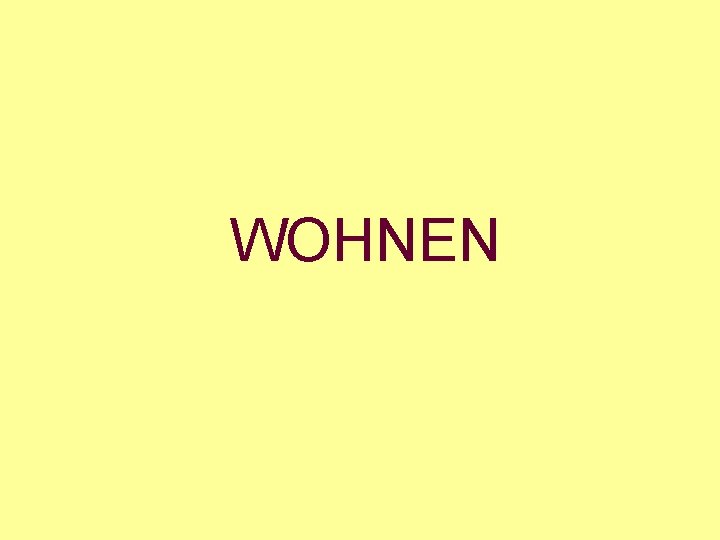 WOHNEN 