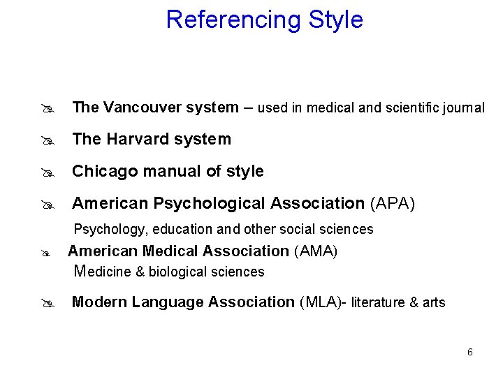 Referencing Style @ The Vancouver system – used in medical and scientific journal @ Referencing Style @ The Vancouver system – used in medical and scientific journal @