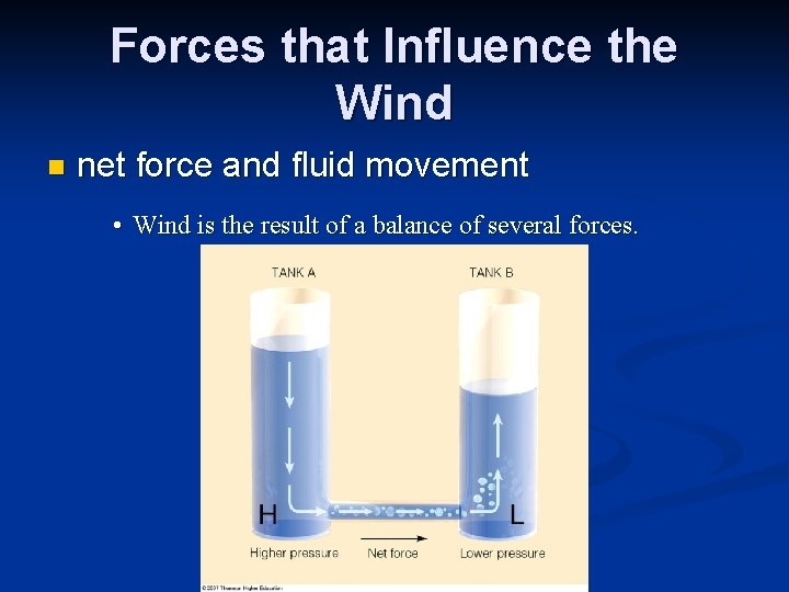 Forces that Influence the Wind n net force and fluid movement • Wind is Forces that Influence the Wind n net force and fluid movement • Wind is