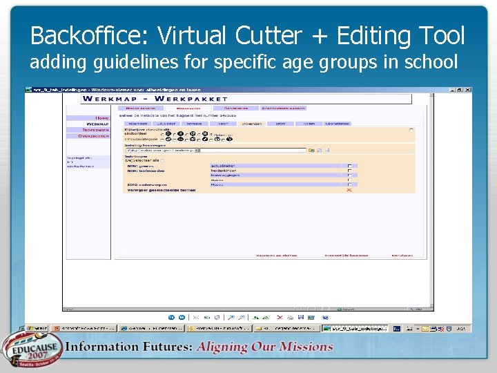 Backoffice: Virtual Cutter + Editing Tool adding guidelines for specific age groups in school