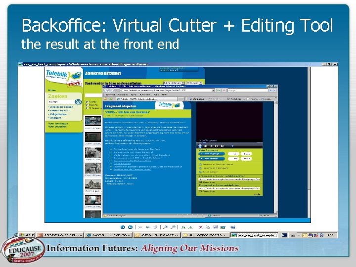 Backoffice: Virtual Cutter + Editing Tool the result at the front end 