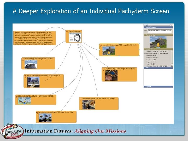 A Deeper Exploration of an Individual Pachyderm Screen 