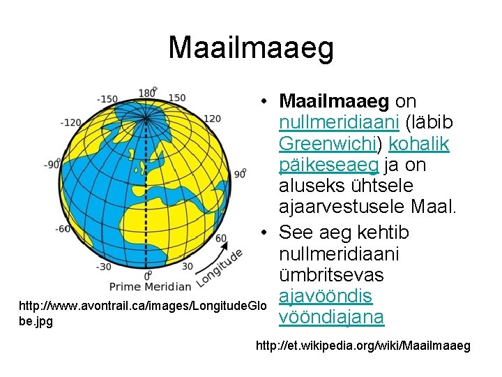 Maailmaaeg • http: //www. avontrail. c • Maailmaaeg on a/images/Longitude. Gl nullmeridiaani (läbib obe.