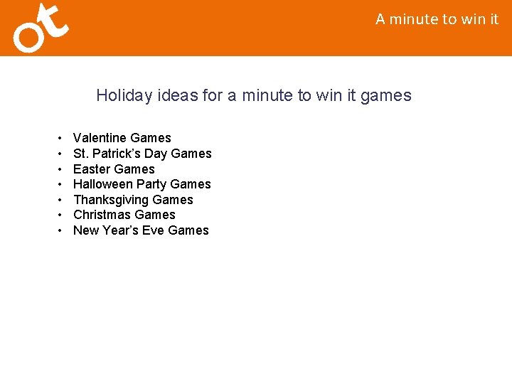 A minute to win it Holiday ideas for a minute to win it games