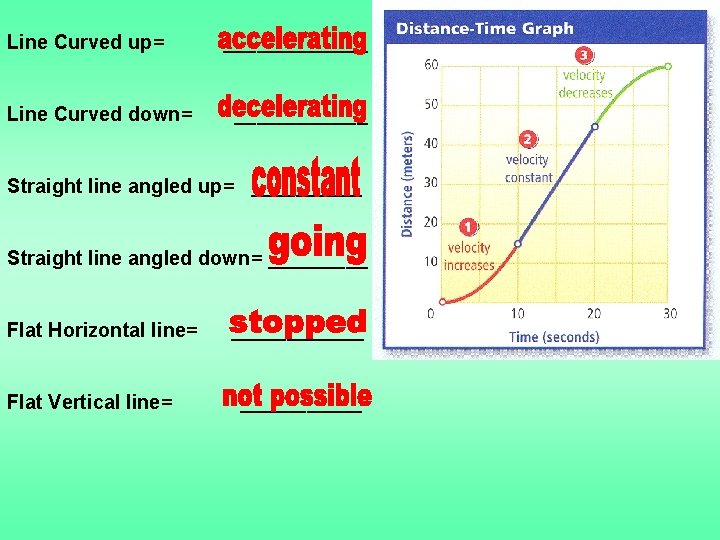 Line Curved up= Line Curved down= _______ Straight line angled up= _____ Straight line