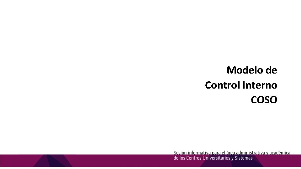 Modelo de Control Interno COSO 