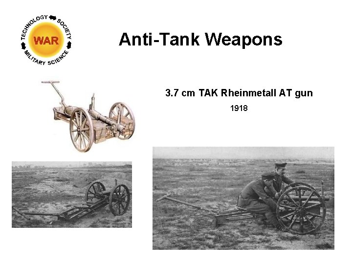 Anti-Tank Weapons 3. 7 cm TAK Rheinmetall AT gun 1918 