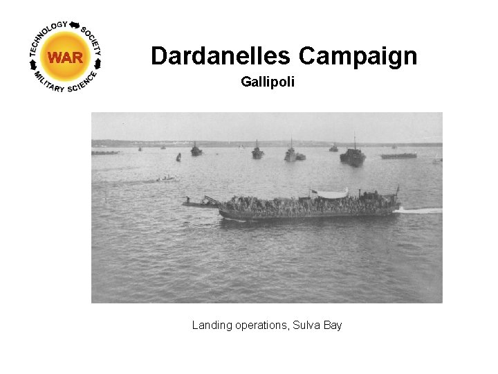 Dardanelles Campaign Gallipoli Landing operations, Sulva Bay 