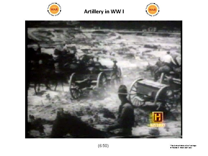 Artillery in WW I (6: 50) "The Circle of Modern War" and logo ©