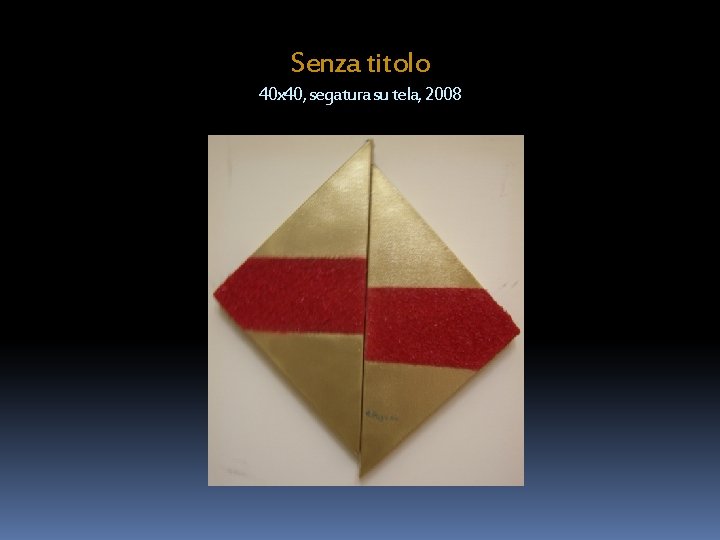 Senza titolo 40 x 40, segatura su tela, 2008 