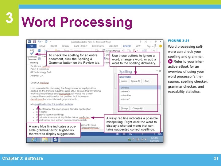 3 Word Processing Chapter 3: Software 31 3 Word Processing Chapter 3: Software 31