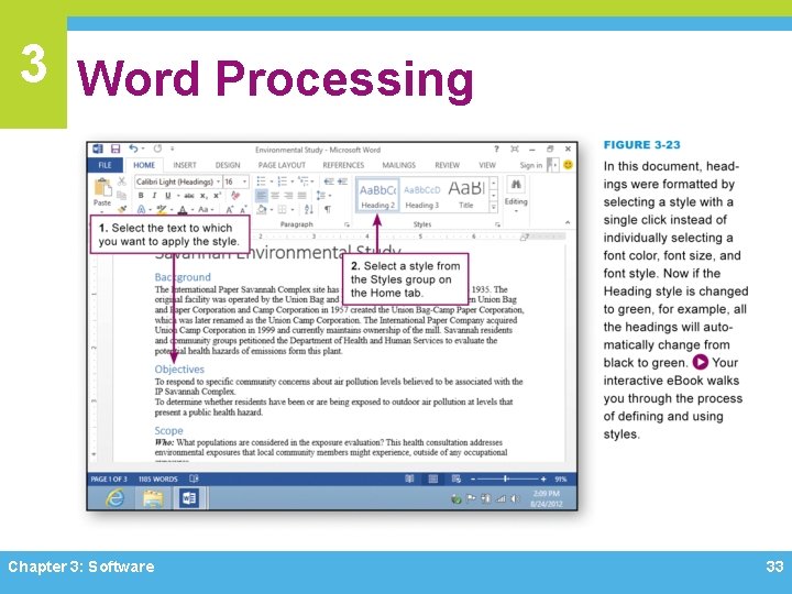 3 Word Processing Chapter 3: Software 33 3 Word Processing Chapter 3: Software 33