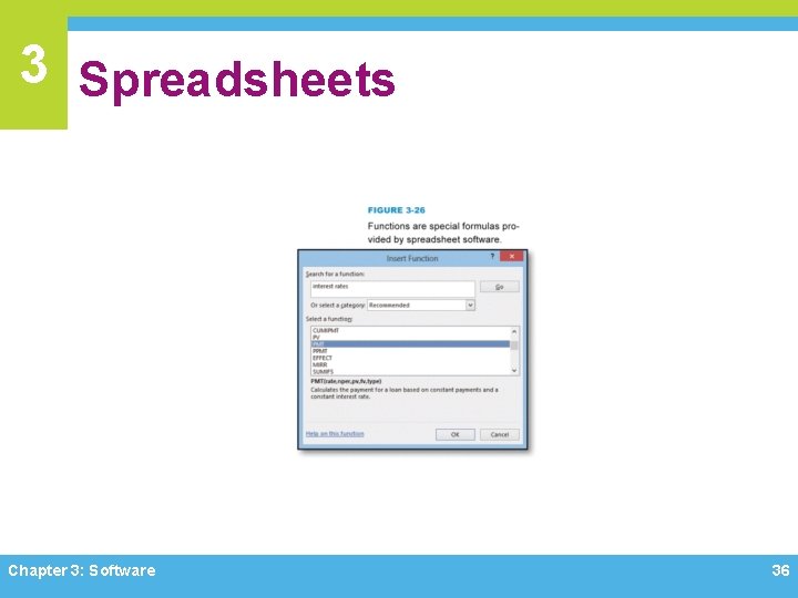 3 Spreadsheets Chapter 3: Software 36 3 Spreadsheets Chapter 3: Software 36