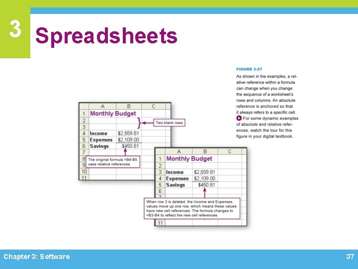 3 Spreadsheets Chapter 3: Software 37 3 Spreadsheets Chapter 3: Software 37