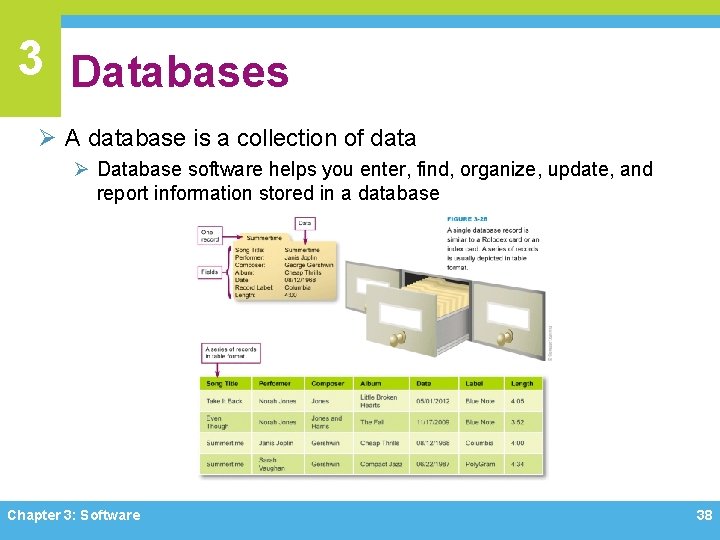 3 Databases Ø A database is a collection of data Ø Database software helps 3 Databases Ø A database is a collection of data Ø Database software helps
