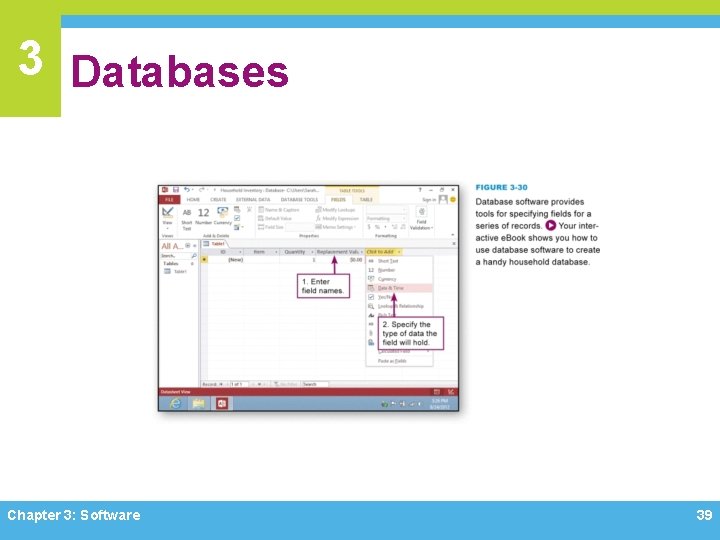 3 Databases Chapter 3: Software 39 3 Databases Chapter 3: Software 39