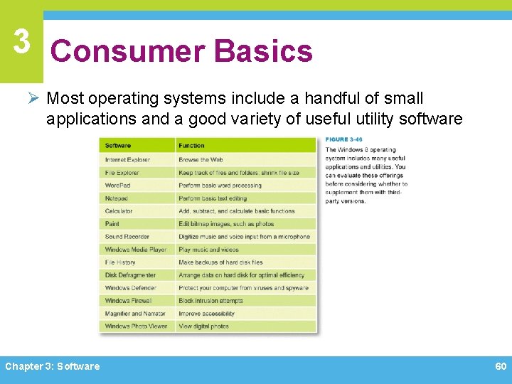 3 Consumer Basics Ø Most operating systems include a handful of small applications and 3 Consumer Basics Ø Most operating systems include a handful of small applications and
