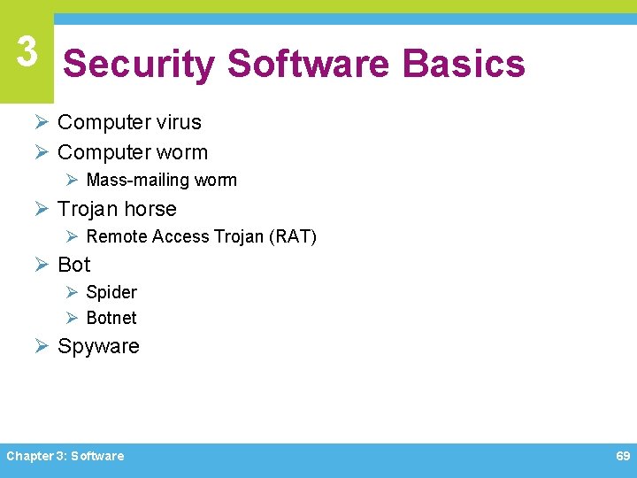 3 Security Software Basics Ø Computer virus Ø Computer worm Ø Mass-mailing worm Ø 3 Security Software Basics Ø Computer virus Ø Computer worm Ø Mass-mailing worm Ø