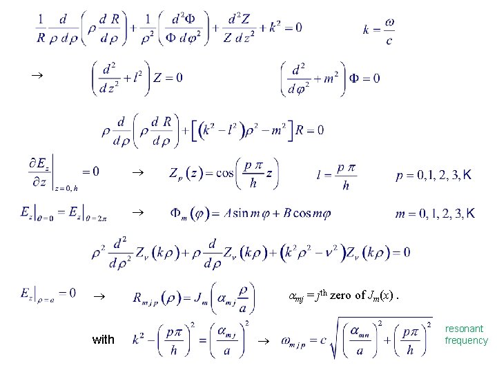 14 Bessel Functions 1 Bessel Functions Of The