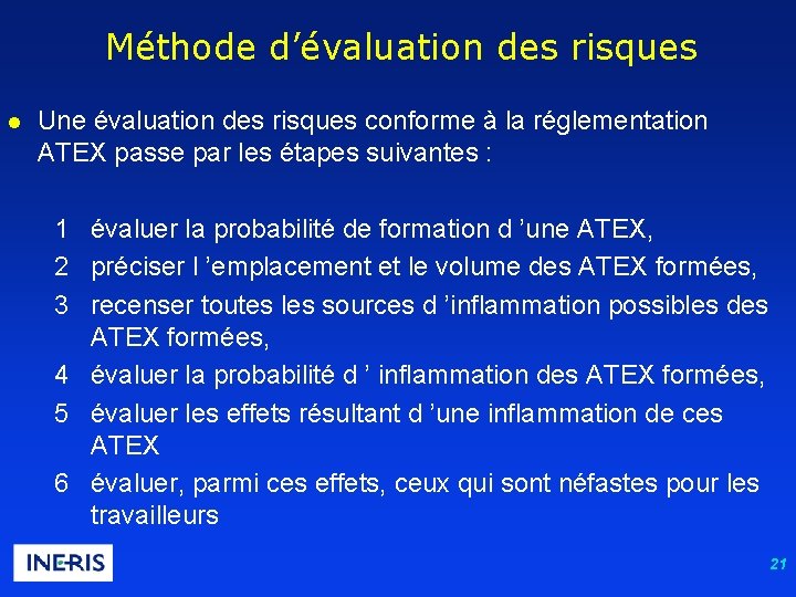 Méthode d’évaluation des risques l Une évaluation des risques conforme à la réglementation ATEX