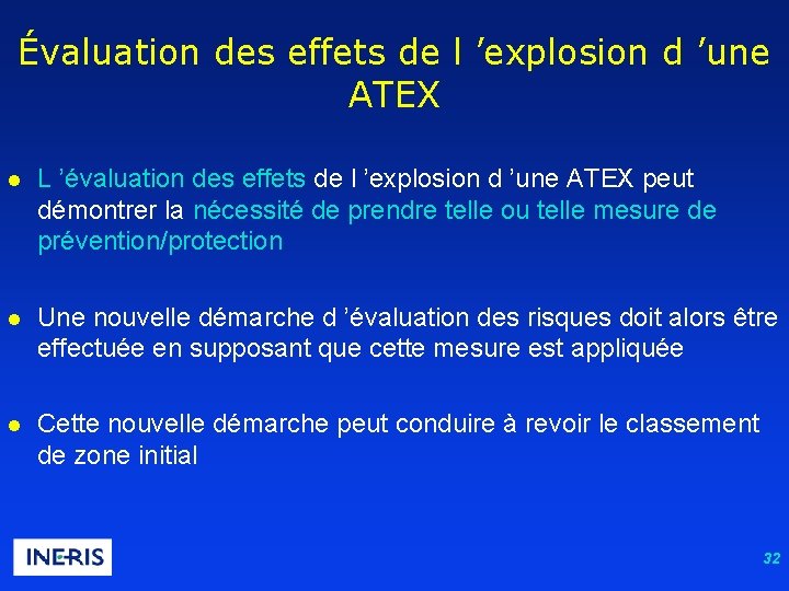 Évaluation des effets de l ’explosion d ’une ATEX l L ’évaluation des effets