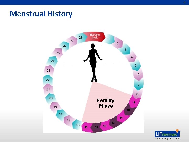 5 Menstrual History Fertility Phase 9 10 11 15 14 13 12 