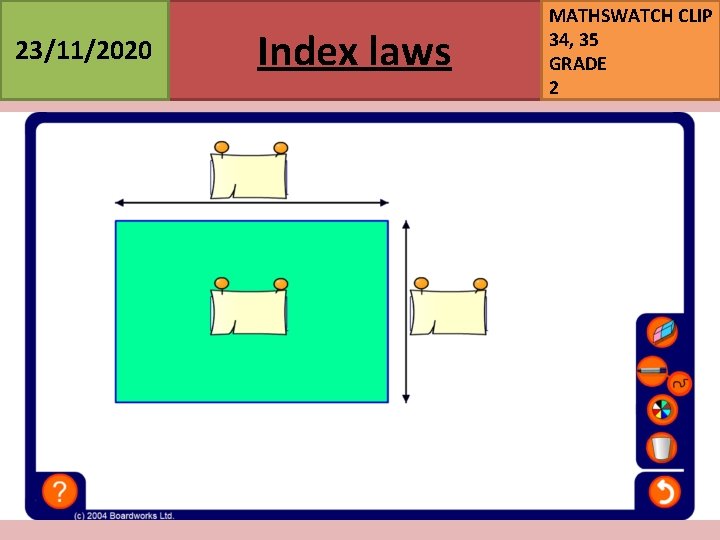 23/11/2020 Index laws MATHSWATCH CLIP 34, 35 GRADE 2 