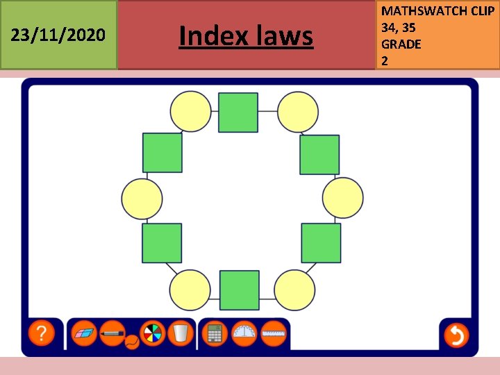 23/11/2020 Index laws MATHSWATCH CLIP 34, 35 GRADE 2 