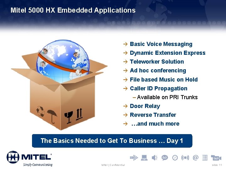 Mitel 5000 HX Embedded Applications à Basic Voice Messaging à Dynamic Extension Express à