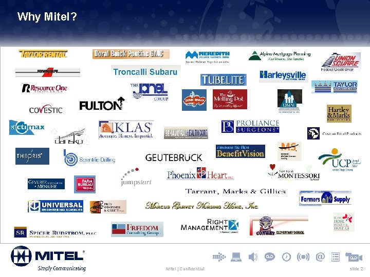 Why Mitel? Mitel | Confidential slide 2 