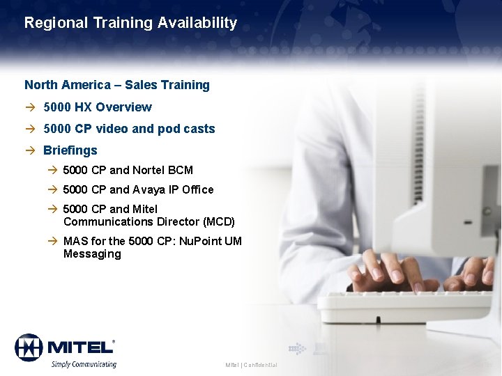 Regional Training Availability North America – Sales Training à 5000 HX Overview à 5000
