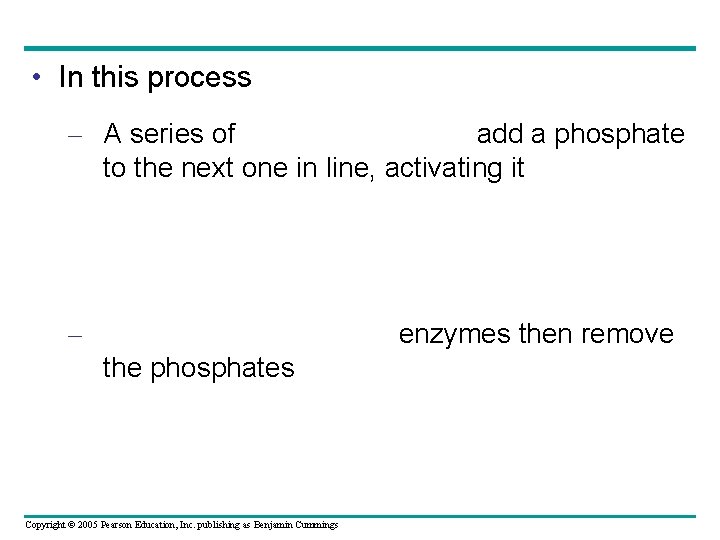  • In this process – A series of add a phosphate to the