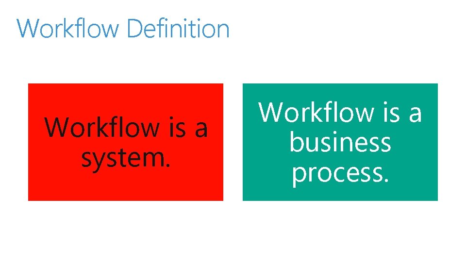 Workflow Definition Workflow is a system. Workflow is a business process. 