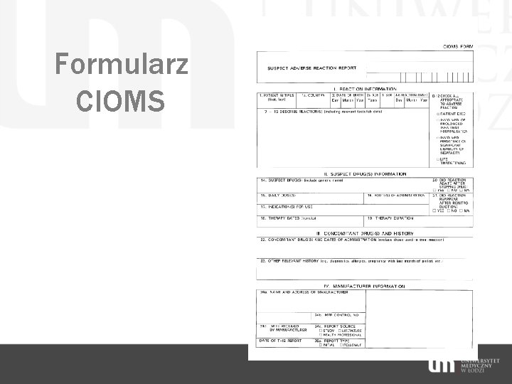Formularz CIOMS 