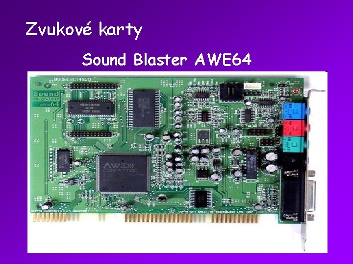 Zvukové karty Sound Blaster AWE 64 