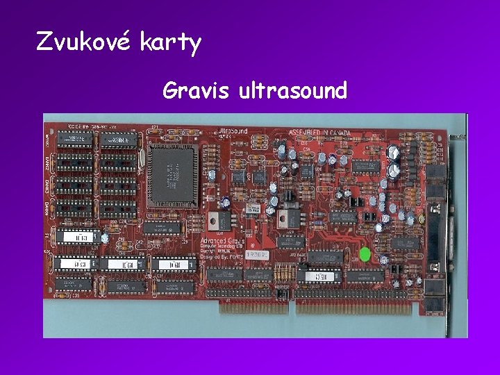 Zvukové karty Gravis ultrasound 