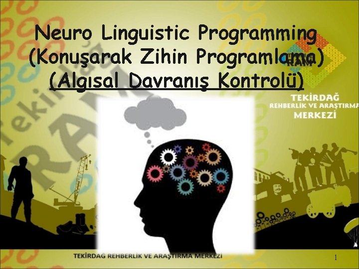 Neuro Linguistic Programming (Konuşarak Zihin Programlama) (Algısal Davranış Kontrolü) 1 